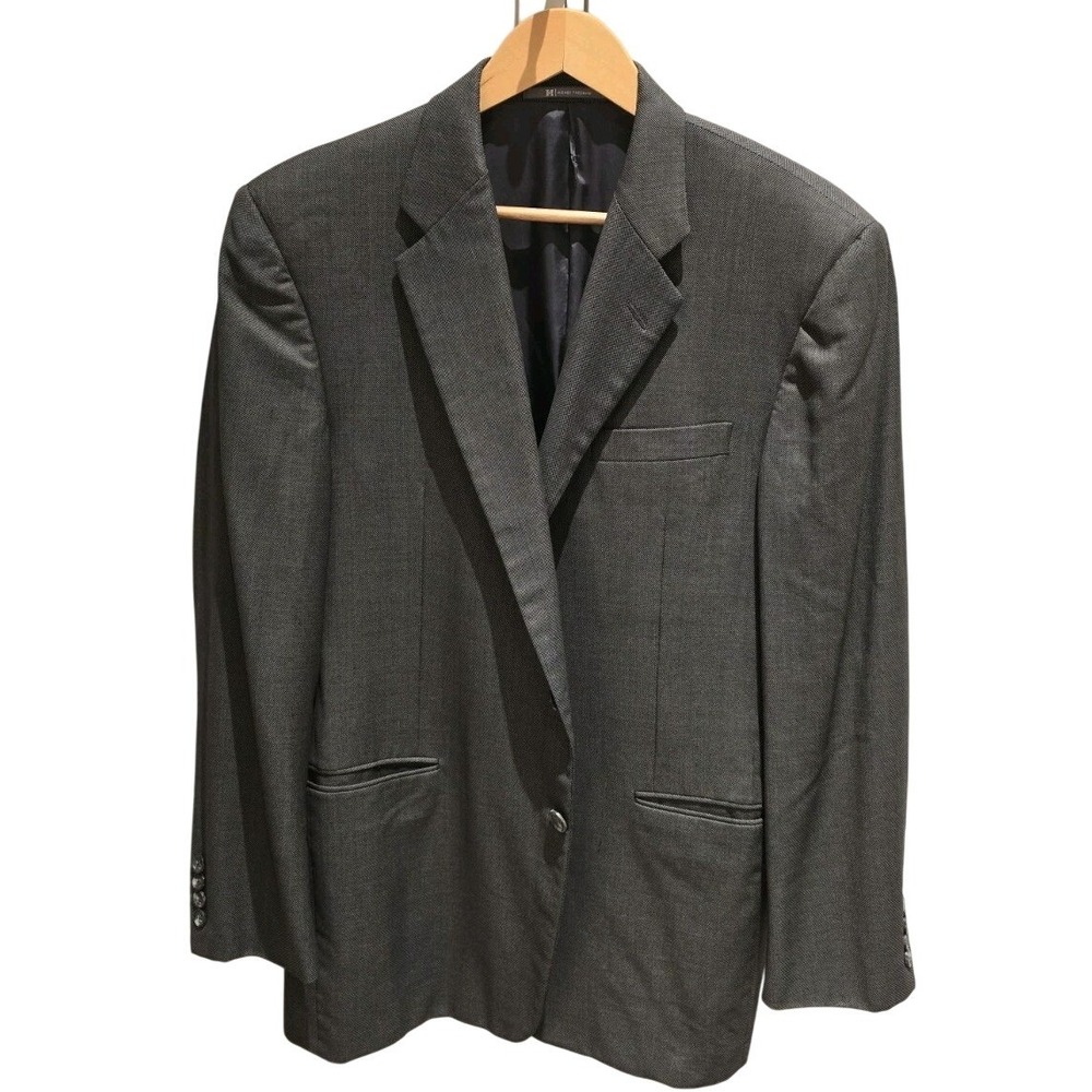 Hickey Freeman Madison Blazer 42R Loro Piana Super 130s Wool Grey Sport Coat USA